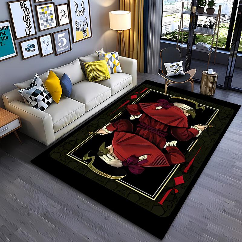 3D Printing Interesting Poker Area Rug,Carpet for Living Room Bedroom Sofa Doormat Decor,Kids Game Non-slip Floor Mat Alfombra