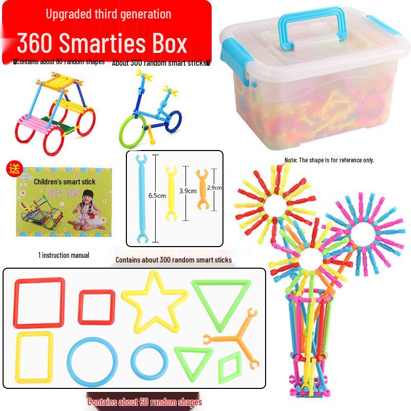 138-Piece Smart Stick Building Blocks for Children's Educational Desktop Insertion – Plastic Handmade Toys