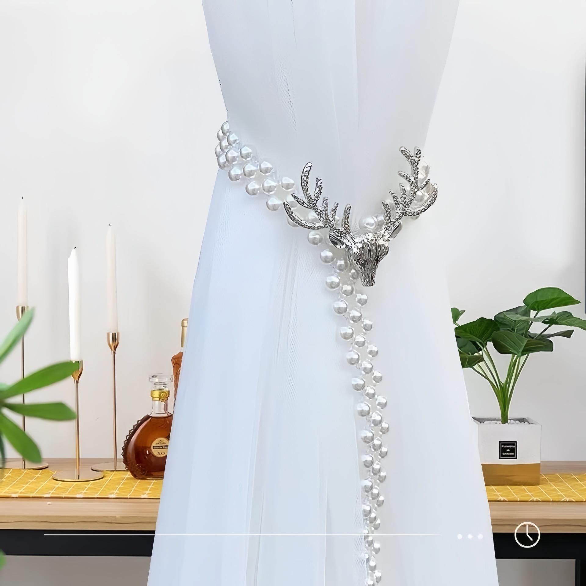 

Еластичний металевий ремінь для штор, краватка, алюмінієвий сплав, креативні пряжки для штор, домашній декор, розкішні завіси, аксесуари, застібки One is one, 2 in a pair