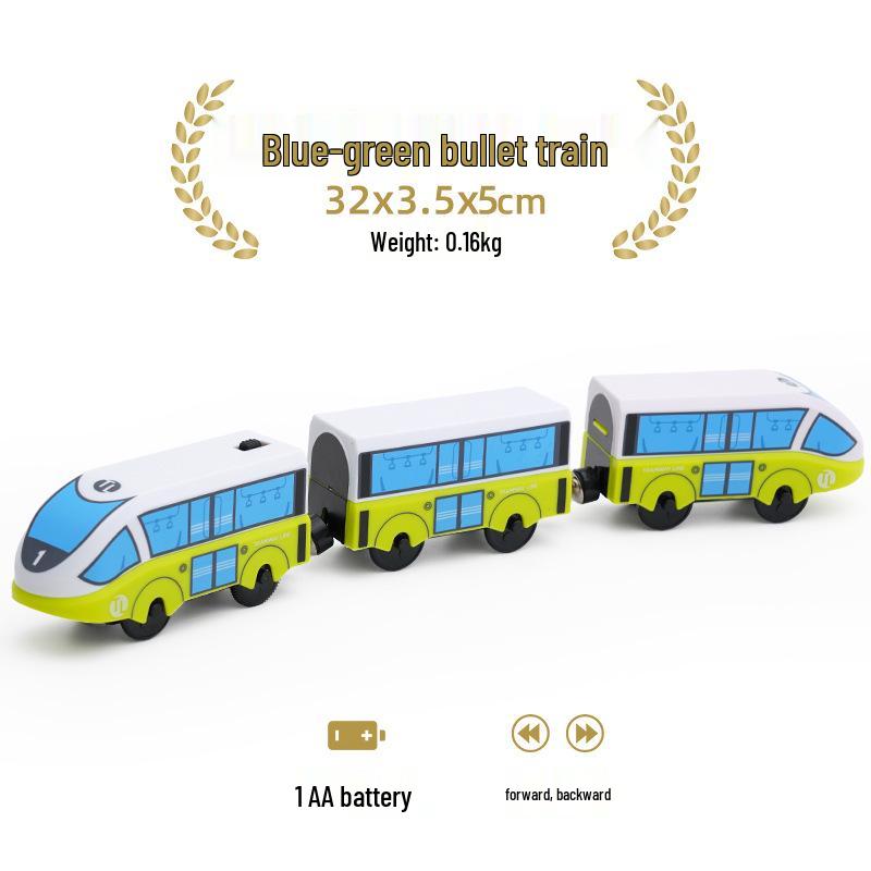 Magnetic Electric Train Engine Toy for Kids - Compatible with All Wooden Tracks
