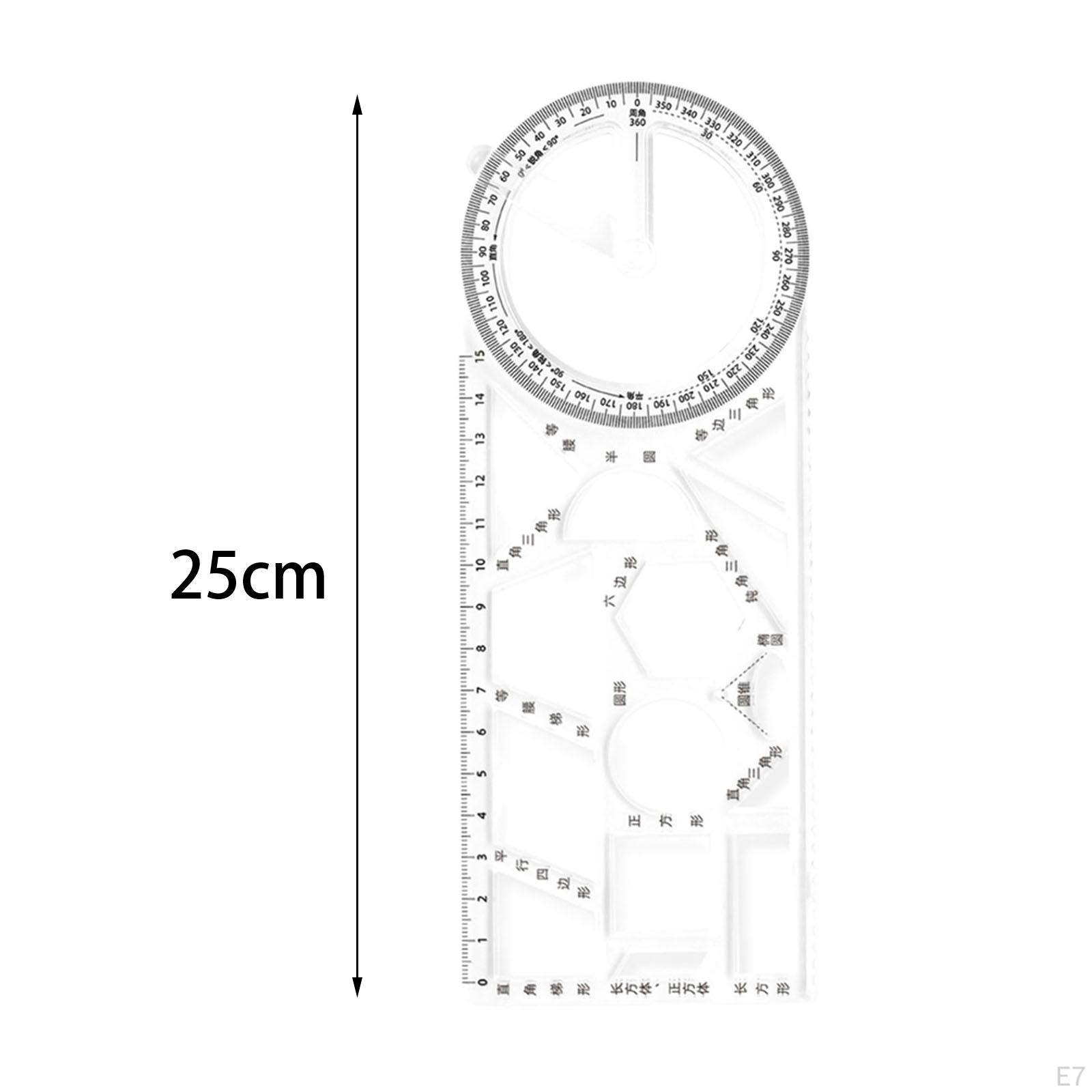 Шаблон чертежа геометрической линейки. Измерительные пластиковые линейки для школы — фото 11