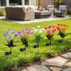 Simulation Flower Outdoor Yard Lights 7 Heads Solar LED Lights Garden Floral Lamp  Lawn Decoration