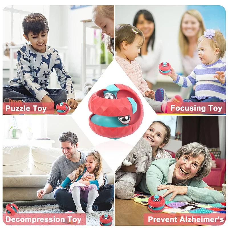 Decompression Toy Children Orbit Ball Cube Anti Stress Sensory Toys Fidget Toys for Kids Spinner Gifts for Kids Focus Training