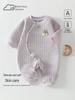 Thickened Tagless Long Sleeve Baby Bodysuit for Boys - Padded Autumn/Winter Romper