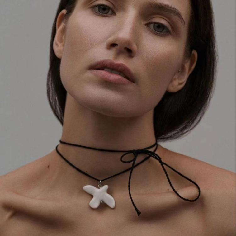 Stylish White Doves Pendant Necklace With Branch Accent Designed For Those Who Appreciate Individuality And Depth