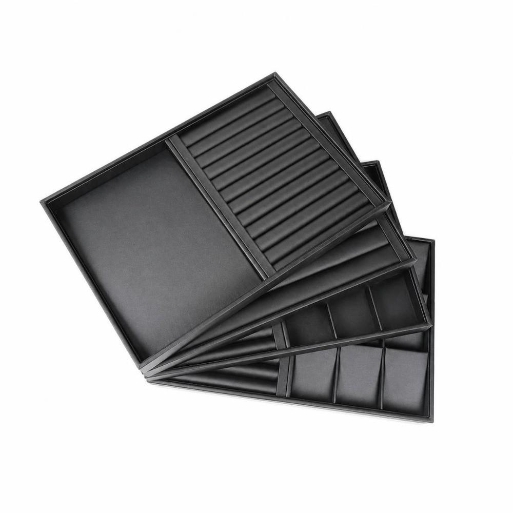 Stackable Jewelry Storage Organizer Black Necklace Storage Rack New Jewelry Display Tray Earrings