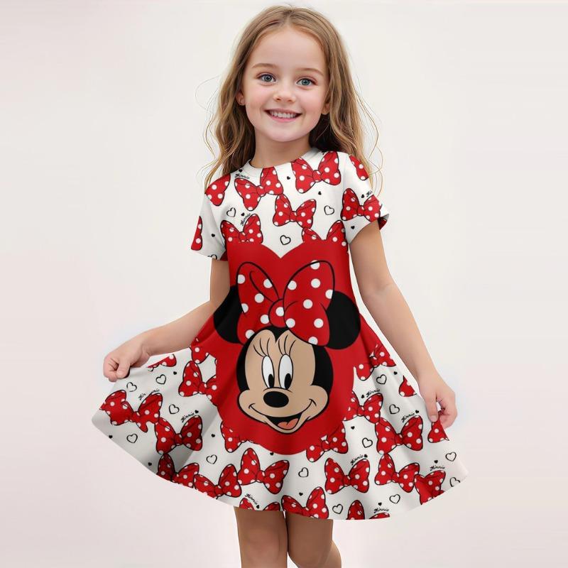 M-innie 3d Printed Cute Cartoon Princess Dress For Girls Game Nightgown Parent-Child Clothing Birthday Present