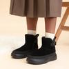 TUINANLE Thick Soled Short Sleeved Snow Boots for Women Versatile with Thick Fleece and Anti Slip Warm Cotton Shoes