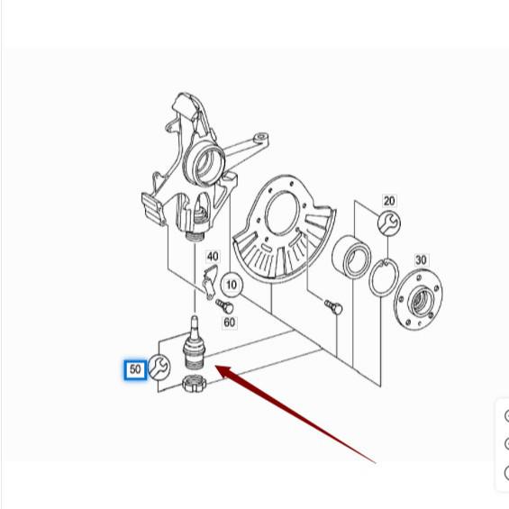 Front Lower Control Arm Ball Joint for Mercedes W163 ML320/ML350 (A1633300135)