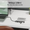 Plugable Hub with 100W 4K 60Hz HDMI Thunderbolt Compatible USB-C 4-in-1 Multi-Port Pass-Through Charging, Port, Windows, Mac, Chromebook,