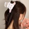 2024 Neue Elegante Cartoon Plüsch Haarspange für Frauen Vintage Haarspangen Kinder Haaraccessoires Süße Party Kopfbedeckung Geschenk