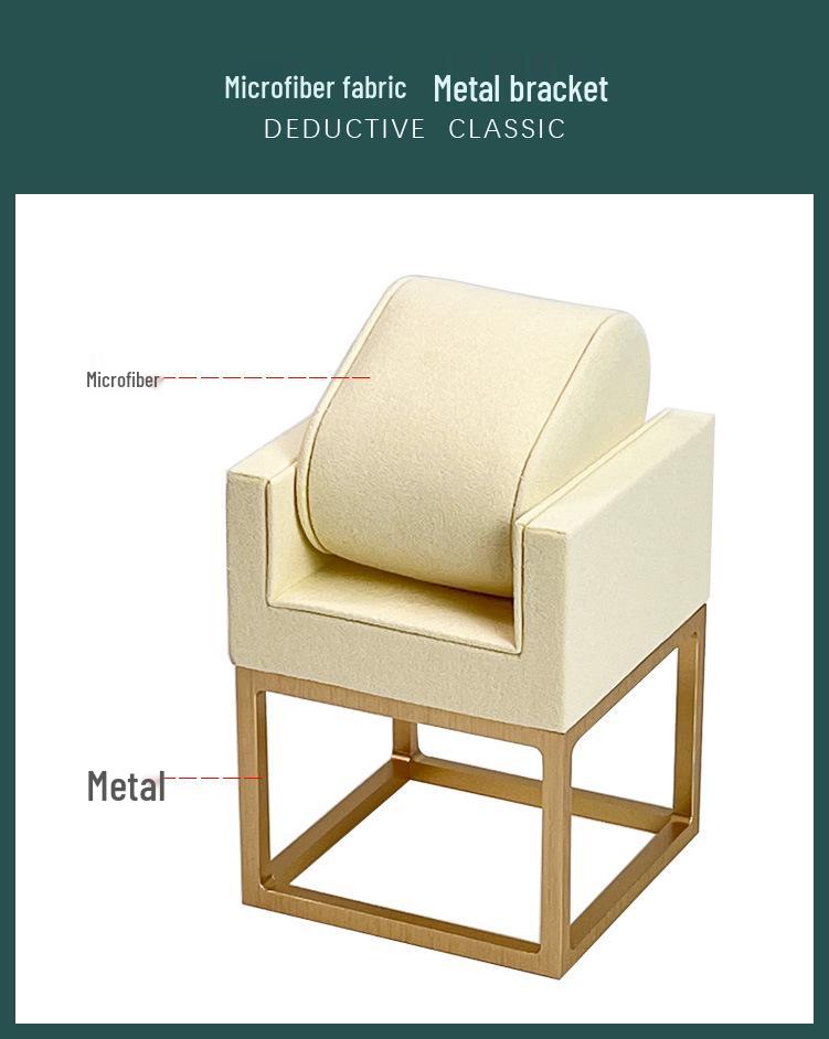 Elegant Tiered Watch Display Stand with Pillow Bag and Metal Tray for Photography