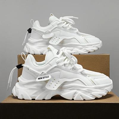 Moda Moda Męskie Białe Trampki Sportowe Codzienne Sznurowane Buty Męskie Lekkie Buty Wulkanizowane Do Chodzenia Zapatillas Hombre Męskie