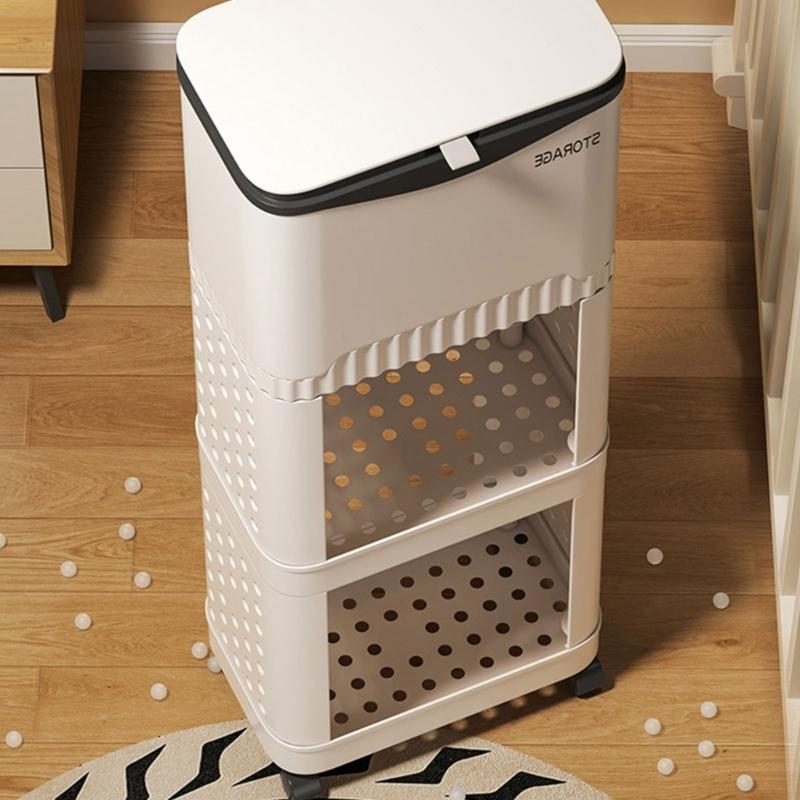 Durability Plastic Waste Container With Modern Look Feet Wheel Perfect For Household Cleanliness In Various Indoor Space
