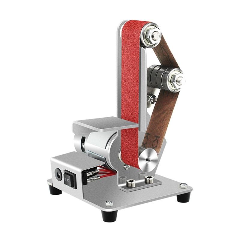 Compact Belt Grinder Small Belt Grinding Tool Simple Operate for Sharpening & Sanding Tasks Featuring 7 Speed Setting