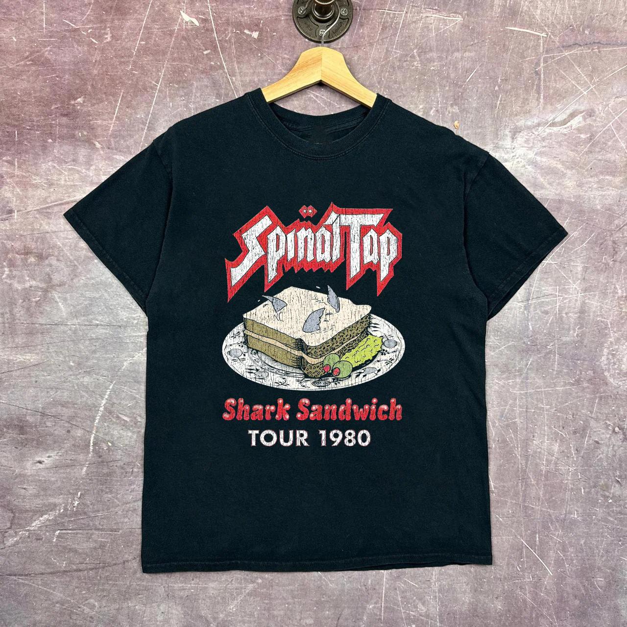 

Spinal Tap Shark Sandwich Vintage Black TShirt New SpringSummer Arrivals Streetwear Unisex Women 4XL