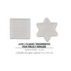2 Transparent 8 Cm Plates for Iron-on Beads (square, Star) + 2 Sheets of Parchment Paper 16x19.5 Cm
