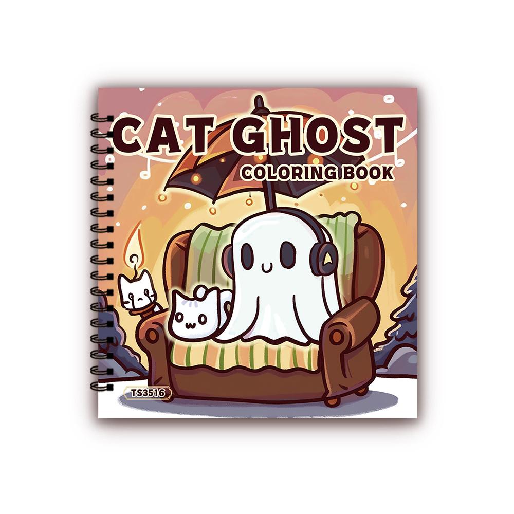 Cute Spooky Coloring Book - Teen Coloring Book 30 Sheets 100gsm 8.3x 8.3 Great for anxiety relief, Christmas, Halloween!