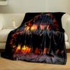 Bear Silhouette Landscape Print Blanket bedroom Blanket for Livingroom Couch lunch break Soft throw for Friend's festival Gift