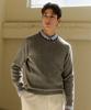 USPOLOASSN 100% Cotton Long Sleeve Round Knit_Melange Gray