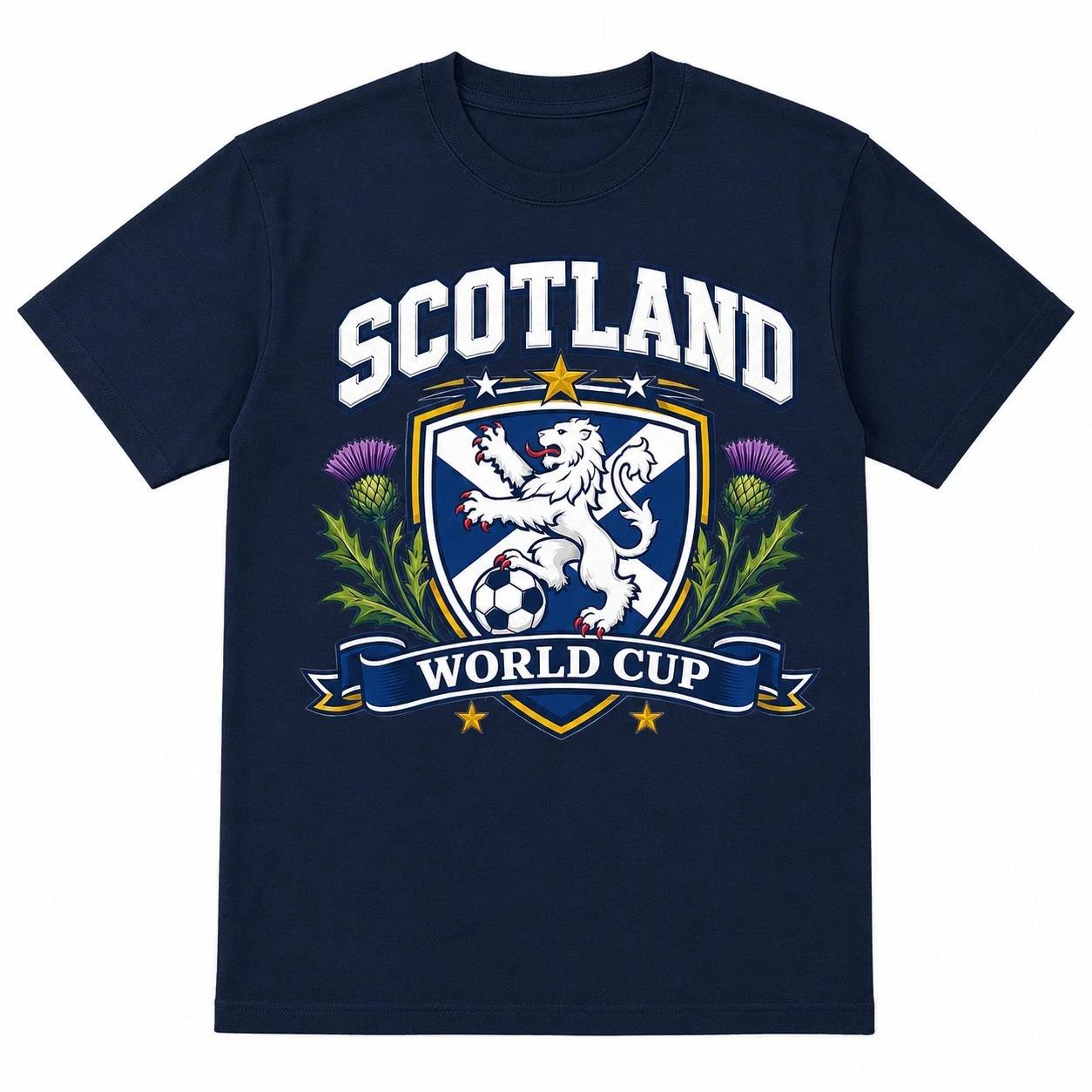 Mens Scotland Saltire Thistle T Shirt World Cup 2026 Football Fan Tee XL