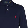 Polo Ralph Lauren Logo Embroidered Solid Color Long Sleeve Polo Shirt Men Tops Blue 710680790-046