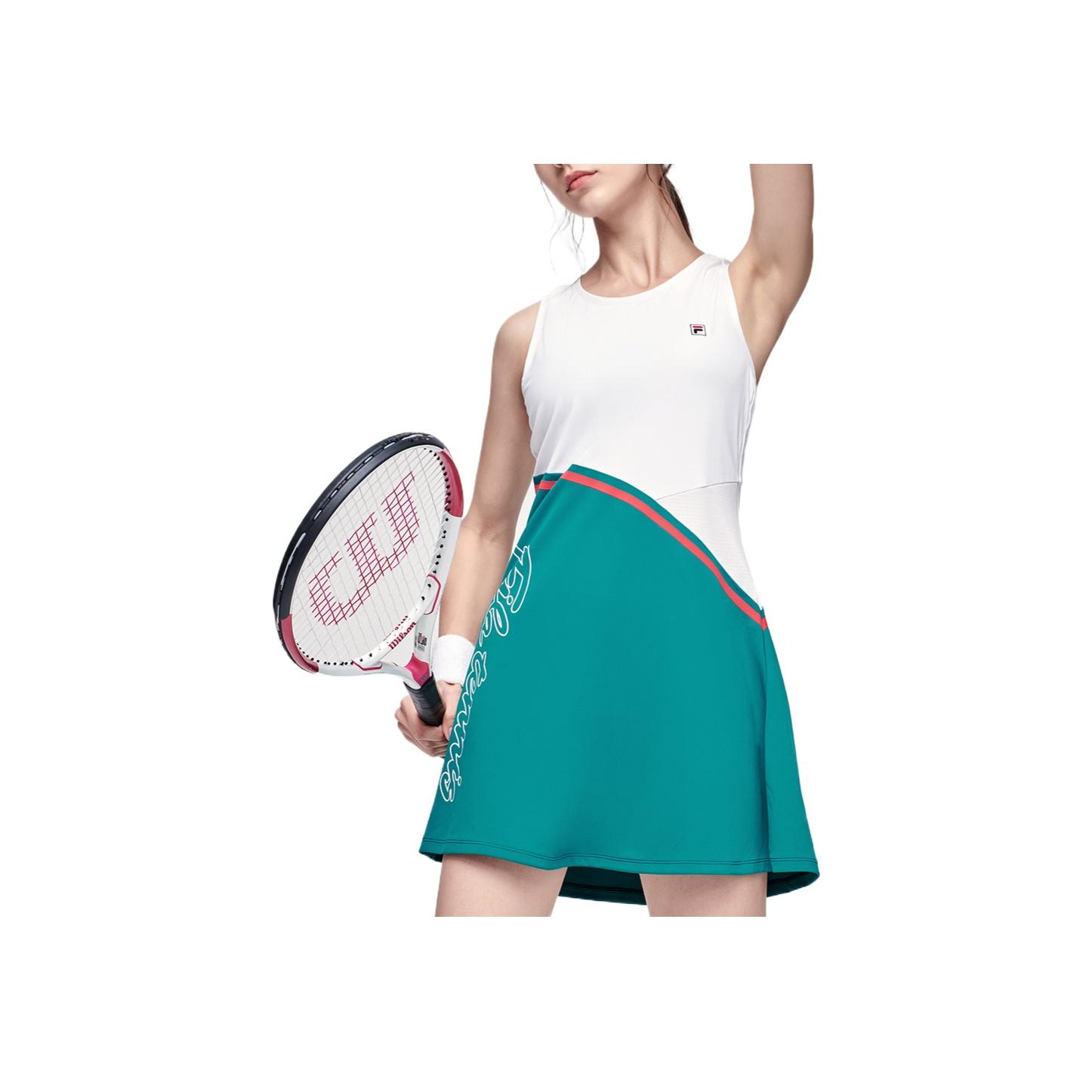 

FILA Athletics Tennis Comfortable Soft Sports Casual Sleeveless Dress 2-Pack Women dresses Deep-Iron-Green A11W123301F-GN S