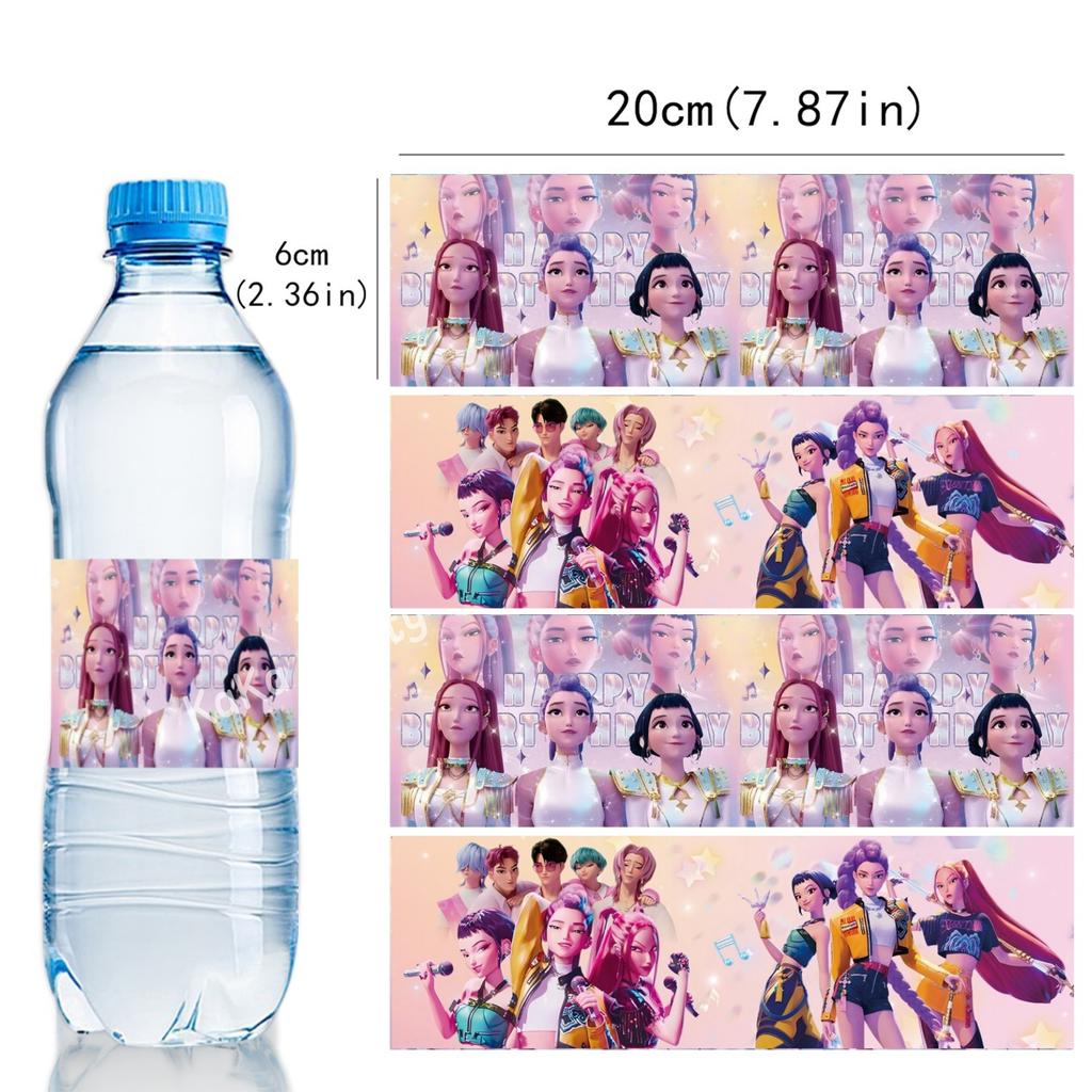 Balon Kpop Łowca Demonów Topper na Tort Dekoracja Urodzinowa k-pop Łowcy Demonów Naklejka Breloki Urodzinowe Upominki na Imprezę dla Dzieci