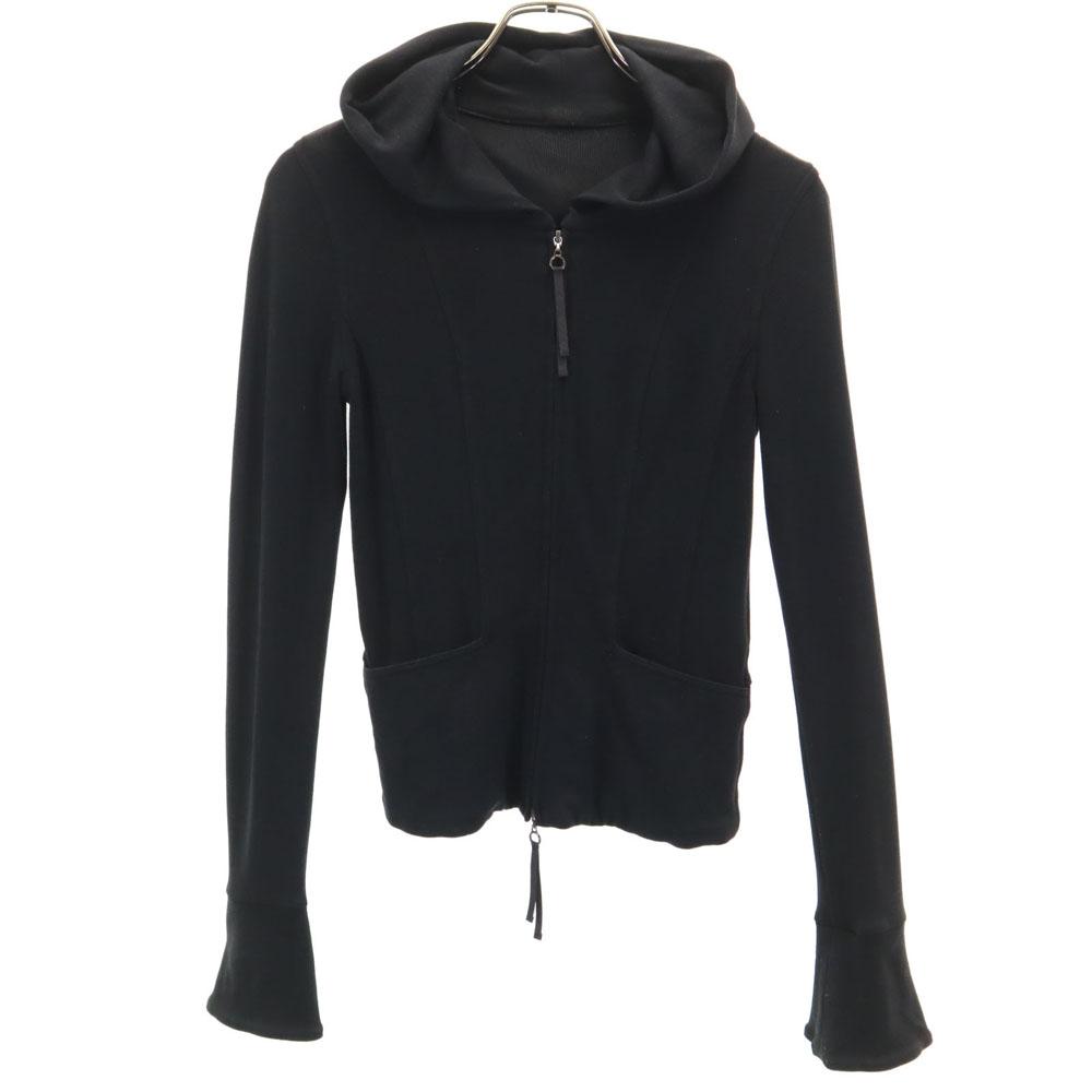 FOXEY NEW YORK made in Japan knit Zip hoodie 38 black Women Used