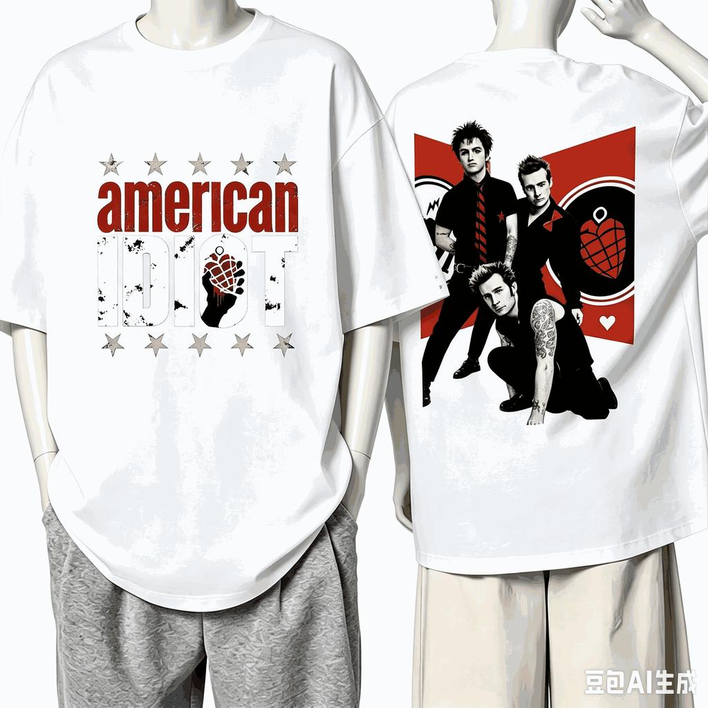 Green Day For Fan Gift Tshirt Unisex Unisex Harajuku Oversized Unisex Short Sleeve Streetwear High Quality Couples Classic Soft Tee