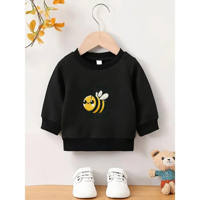 Easy Print Pattern, Comfortable And Skin-Friendly Sweatshirt for Baby Girls Aged 0-3 Years, Suitable for Spring And Autumn 110 чёрный