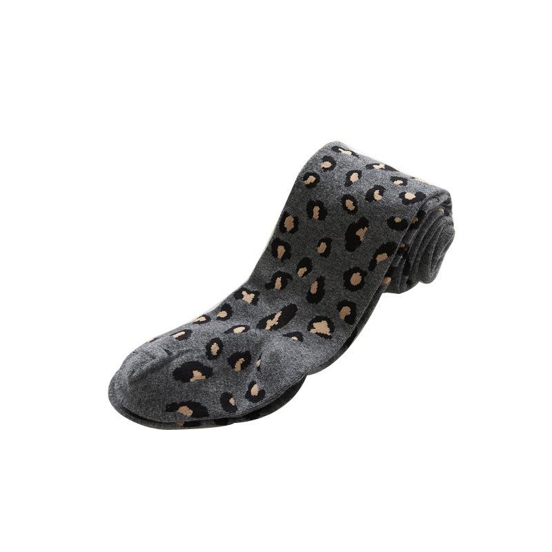 Custom Spring  Autumn Children Pantyhose Cotton Pantyhose Fashionable Leopard Print Children   Pantyhose S серый