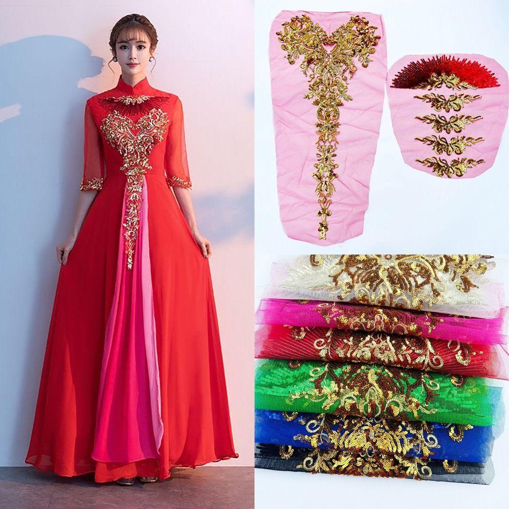 Sequin Embroidery Sequined Embroidery Patches DIY Lace Appliques Stage Costumes