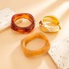 Salircon 3 Styles Punk New Irregular Wide Chunky Geometric Resin Bangles Women Men Hip Hop Stacking Bangle Bracelet Jewelry Gift