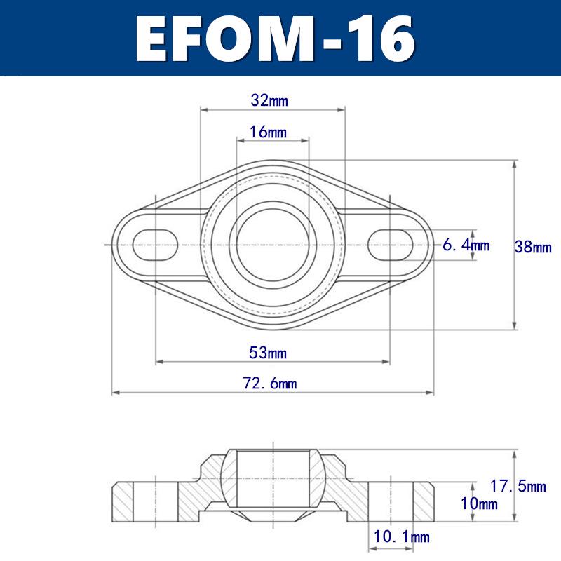Kunststoff-Lagerbasis EFSM/EFOM/KSTM Serie (Größen: 8-30)