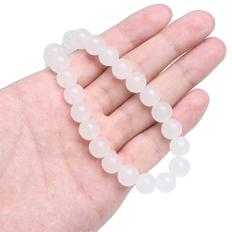 38cm/Str Glass Round Bead Chain for Necklace Bracelet DIY Jewelry Making 4-10mm