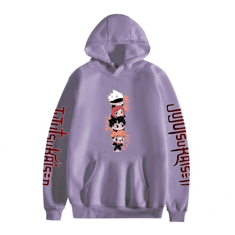 Jujutsu Kaisen Anime Hoodie Cartoon Print Loose Fit Sweatshirt Teens Couples