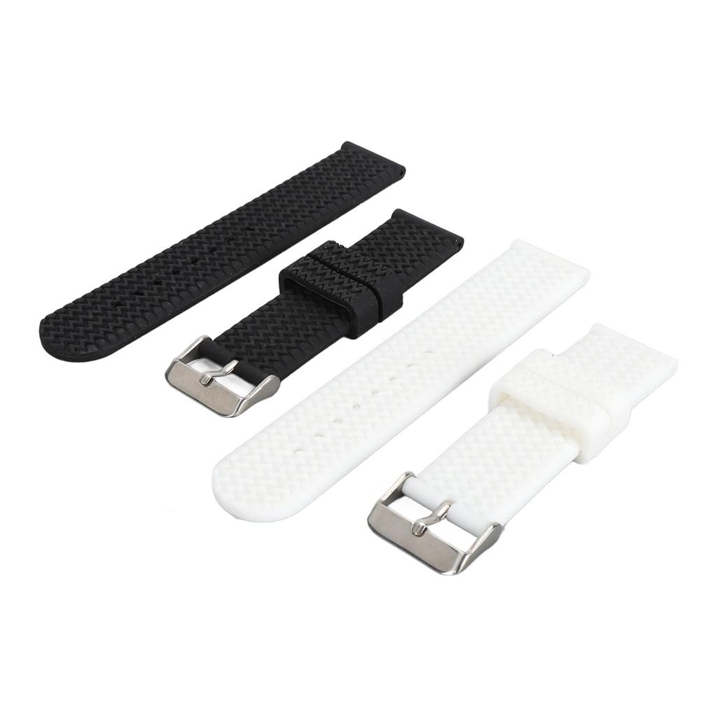 22mm Silicone Watch Strap Stainless Steel Buckle Waterproof Soft Silicone Watch Band for Women Men