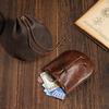 Retro Crazy Horse Leather Coin Purse: Genuine Cowhide Drawstring Bag for Jewelry, Cards, and Keys