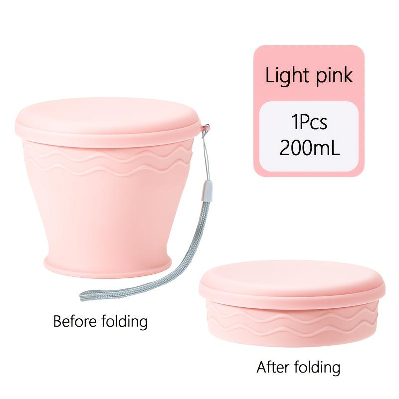 1PC Collapsible Silicone Travel Mug, 6.76oz Foldable Cup for Camping Hiking, Reusable Coffee Tea Cup Outdoor Essential Gift