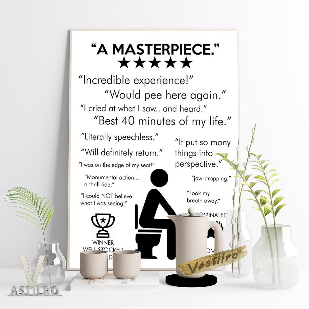 

Современный черно-белый минималистичный постер для туалета с юмористическим туалетом с хорошей репутацией 21cm×30cm NoFrame