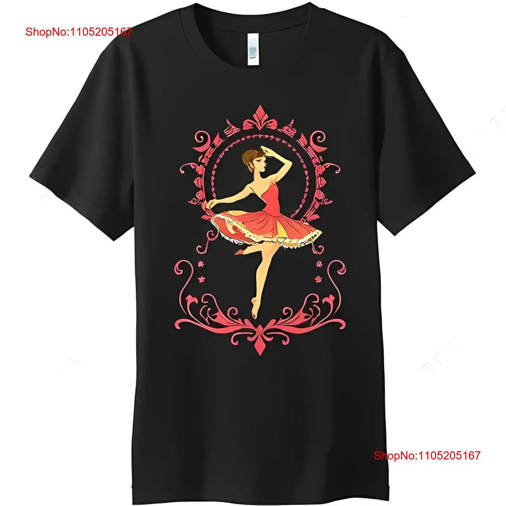 Elegant Black T Shirt With In Red Dress Floral Design Vintage Stylish Streetwear Stretched Homme Graphic Comfortable