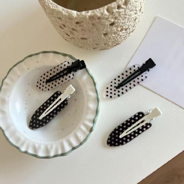 Adorable Round Dot Hair Clip For Women Girls No Snag Design Hair Barrettes Comfortable Wear Daily Long