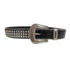 Rivet Waist Belt with Diamond Pin Buckle for Adult Personality PU Waist Belts for Women Coat Dress Adjustable Length