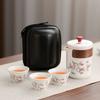 Travel Tea Set Fresh Wisteria Tea Set Portable Kung Fu Ceramic Outdoor Camping Kuaike Cup Business