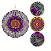 10 Inch Hanging Wind Chime with Mandala Flower Design Rotating Art Perfect for Balcony Garden Decoration Gift for Relatives Friends