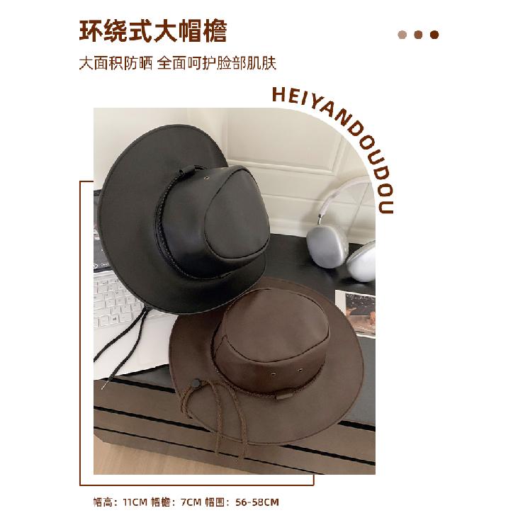 American Retro Western Cowboy Hat for Women, New Spring and Summer Outdoor Riding, Travel, Sun Protection, and Hiking Hat