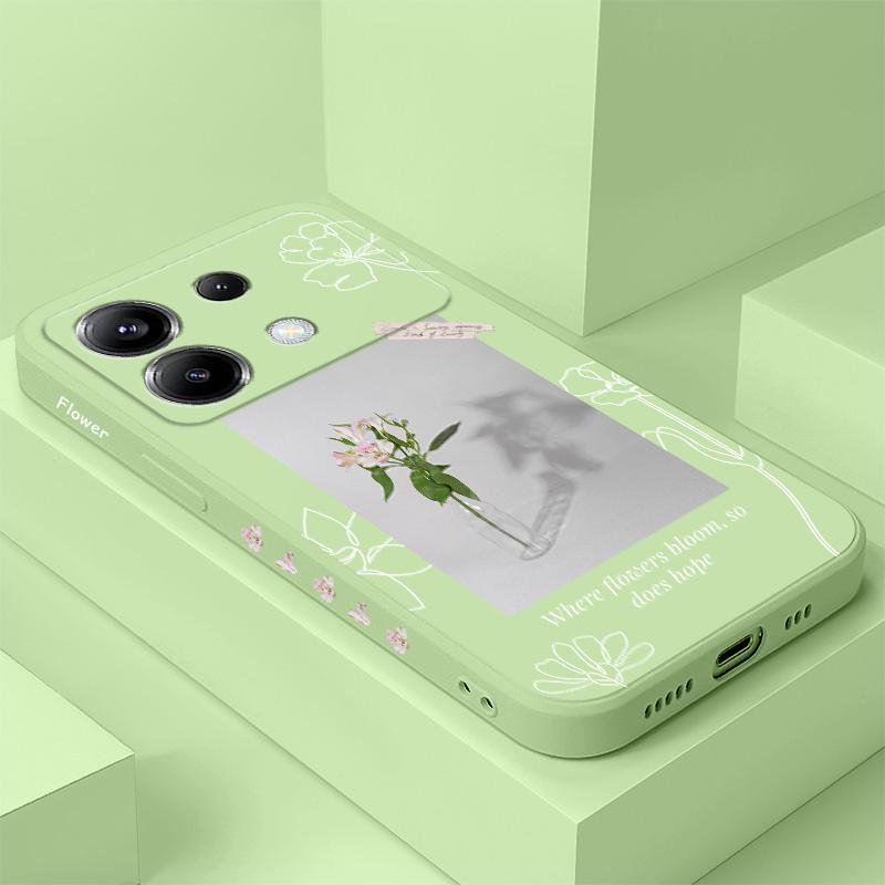 Aquarius Flower Phone Case For Xiaomi Poco F7 X7 X6 F6 M6 M5 M5S F5 X5 F4 X4 M4 F3 M3 X3 Pro 4G 5G GT Silicone Cover