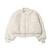 Kurze Stehkragen Wendbare Lässige Kunstpelzjacke Damen Oberbekleidung Weiß FB8693-133