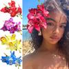 1pc Thai Orchid Hairpin Head Flower, Fairy Flower Headwear, Bride Bridesmaid Hair Coiled Side Clip, Suitable for Vacation